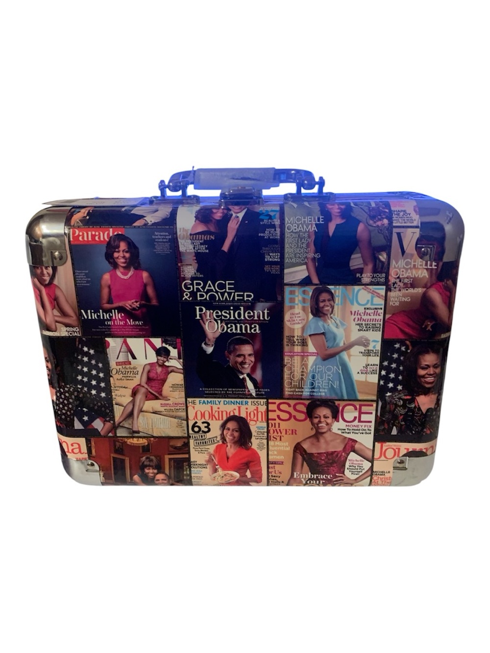 Magazine Collage Hardcase Makeup Case With Michelle Obama and President Obama